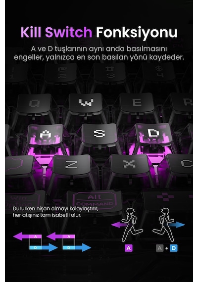 Gravastar Mercury V75 Lite He Hall Effect Manyetik Switch Gaming Klavye, Hot-swappable, Rapid Trigge