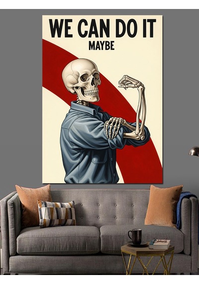 Ahşap Tablo Yapabiliriz Pop Art Slogan