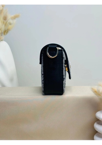 Elora Atelier Mila Mini Gri-siyah Çanta Çok Renkli