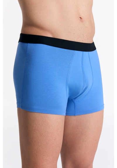 Albero Natur Gots Sertifikalı Organik Pamuk Erkek Trunk Boxer İç Çamaşırı Mavi