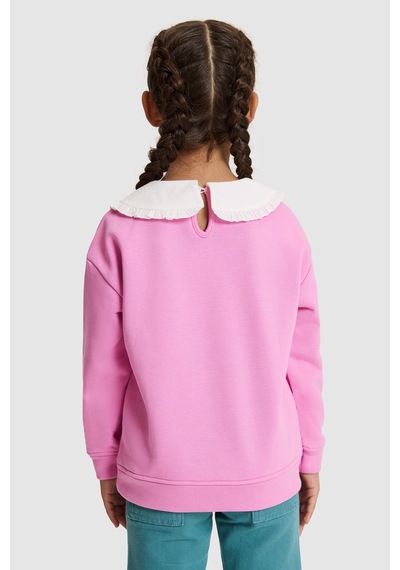 U.S. Polo Assn. Kız Çocuk Pembe Bebek Yaka Comfort Fit Gümüş Parıltılı Kurdele Desenli Sweatshirt 50329989-vr167 Koyu Pembe U.S. Polo Assn. Kız Çocuk Pembe Bebek Yaka Comfort Fit Gümüş Parıltılı Kurdele Desenli Sweatshirt 50329989-vr167 Koyu Pembe