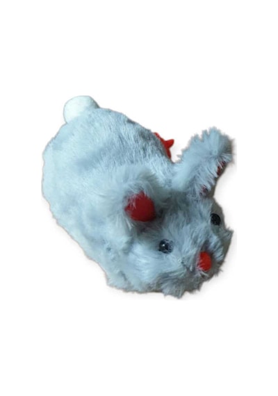 Nunbell Kedi Oyuncağı Kurmalı Peluş Fare Tavşan 12cm