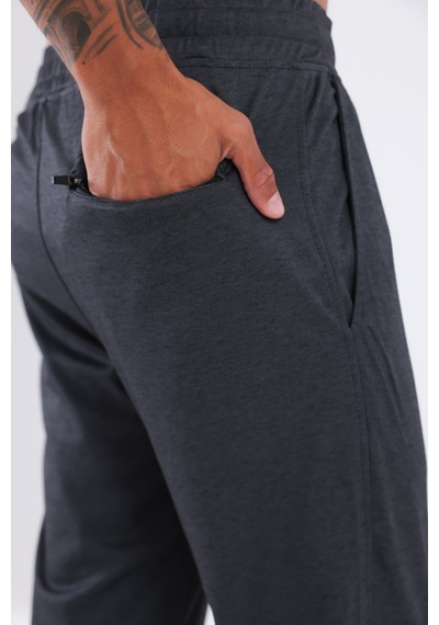 Rowinger Premium Merserize Kumaş Logolu Lastikli Paça Jogger Erkek Eşofman Altı Siyah