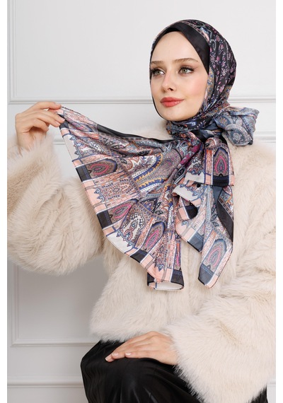 Sevitli Hint İpeği Şal-somon-4547