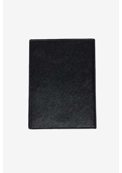 Ac&co / Altınyıldız Classics Erkek Siyah Özel Hediye Kutulu Suni Deri El Yapımı Pasaportluk Siyah