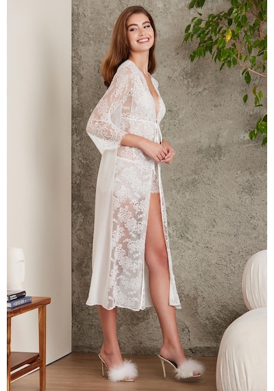 Pierre Cardin Sifon Dantelli Tulum Ve Sabahlık Takımı - 4810 001