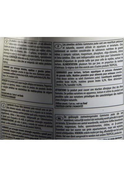 Tropical Gammarus Kaplumbağa Yemi 250 Ml