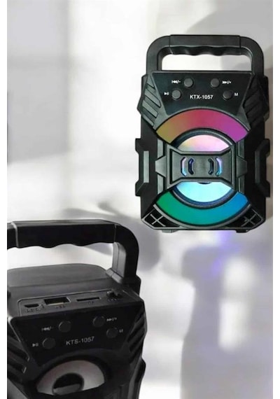 Işıklı - 37 - Bluetooth Hoparlör Müzik Ve Renkli - Csmo-tex - Işık Tnabiilir