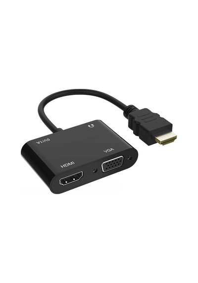 4in1 Hdmı To Vga Adaptör Type C Aux Çevirivi Adaptör - Fc504