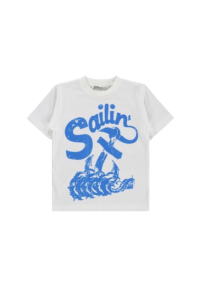 Civil Boys Sailin Baskılı Tişörtlü 2-5 Yaş Gömlek - Mavi Koyu Turkuaz