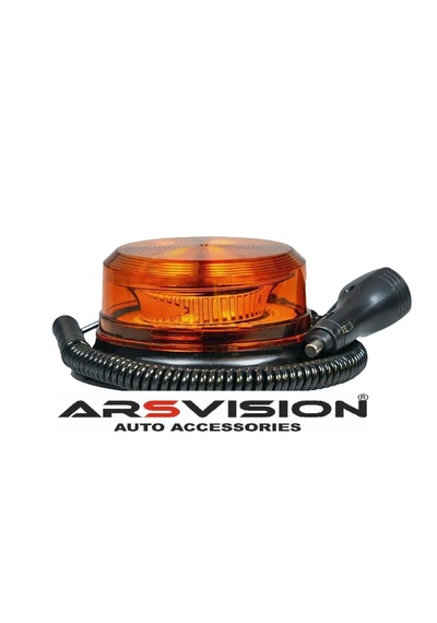 12v/110volt Sarı Sarı Çakarlı Ledli Çakmak Fişli Mıknatıslı Tepe