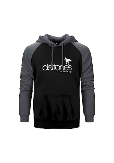 Deftones White Pony 2021 Gri Renk Reglan Kol Kapşonlu Sweatshirt Gri
