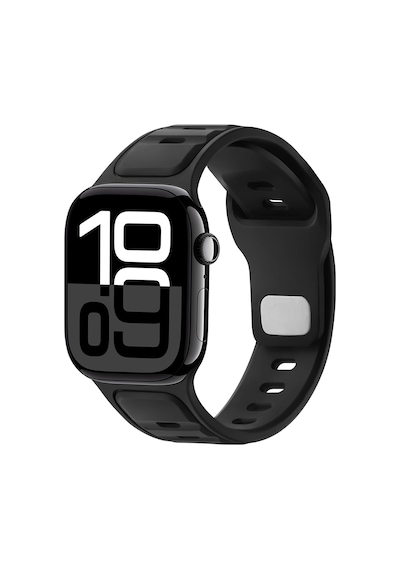 Apple Uyumlu  Watch 42mm 44mm 45mm S10 46mm Ultra 49mm Çift Renkli Spor Silikon Kordon Nefes Alabilir
