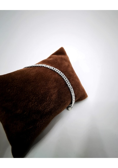 Omar Silver Unisex Rambo Gümüş Bileklik 3,5 Mm