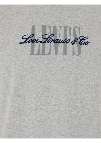 Levi's Erkek Bisiklet Yaka Relaxed Fit Serif Logo Gri T-shirt - A2082-0297 Gri
