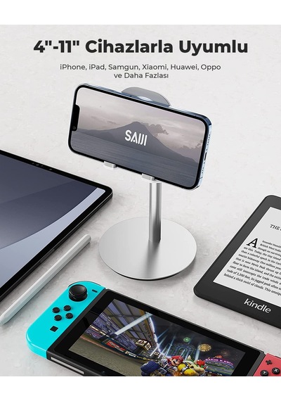 SAIJI S1-II Masaüstü  Ayarlanabilir Tablet & Telefon Tutucu