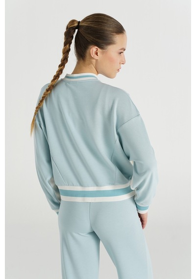 Hummel Farah Fermuarlı Sweatshırt 922175-9950 Mavi