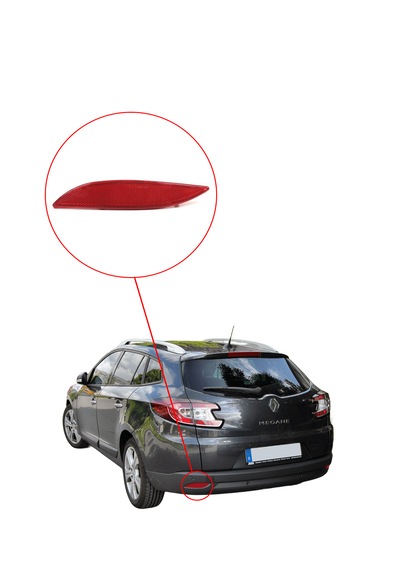 Fluence - Megane 3 Tampon Reflektörü - Sol - 265650004r