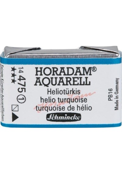 Schmincke : Horadam Aquarell Artist Sulu Boya : Tam Tablet : Seri 1 475 Helio Turquoise