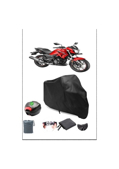 Siyah Hero Hunk 200r Arka Çanta Uyumlu Su Geçirmez Motosiklet Örtüsü