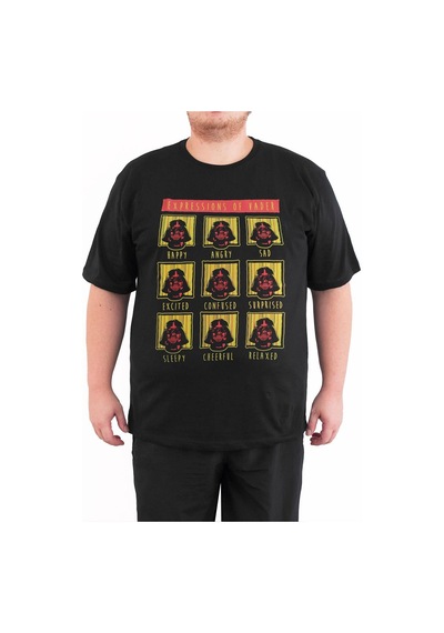 Bant Giyim - Star Wars Darth Vader 4xl Büyük Beden Erkek Tişört Siyah