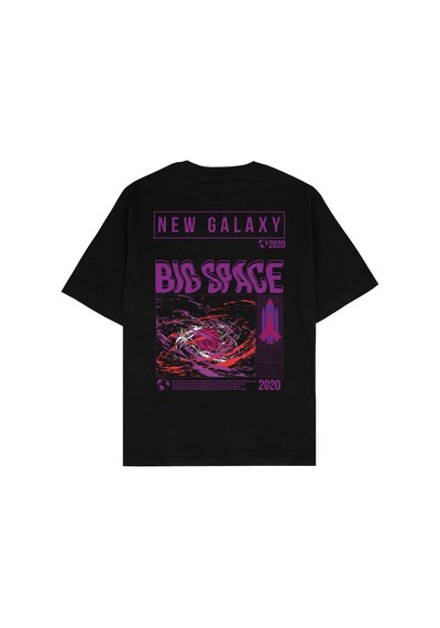 Startmore Adrift Big Space Siyah Oversize Unisex T-shirt Siyah