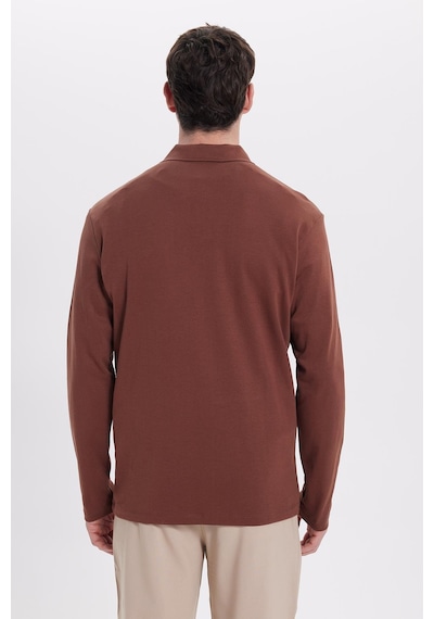 Tudors Erkek Relax Fit Rahat Kesim %100 Pamuk Yarım Fermuarlı Polo Yaka İnterlok Kahverengi Sweatshirt-42171 Kahverengi Tudors Erkek Relax Fit Rahat Kesim %100 Pamuk Yarım Fermuarlı Polo Yaka İnterlok Kahverengi Sweatshirt-42171 Kahverengi