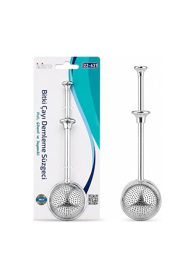 Saplı Paslanmaz Çelik Bitki Çay Demleme Süzgeç Çap 5 Cm Sarı