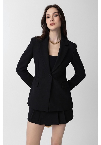 Antioch Vücuda Oturan Kadın Blazer Ceket Ba25y423 Siyah