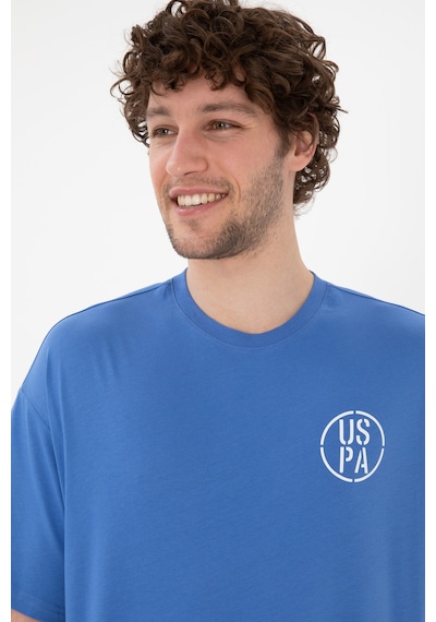 U.S. Polo Assn. Erkek Oversize Fit Bisiklet Yaka İndigo Tişört 50305904-VR028 U.S. Polo Assn. Erkek Oversize Fit Bisiklet Yaka İndigo Tişört 50305904-VR028