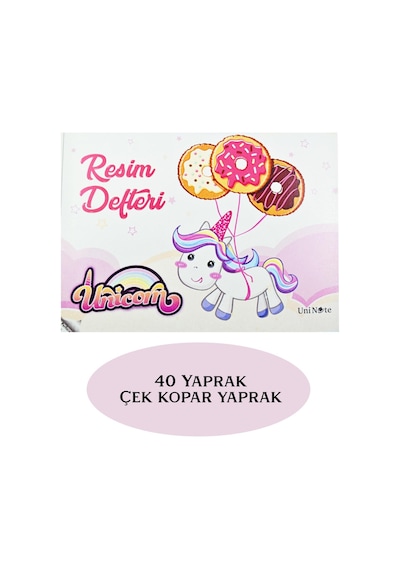 Çınar Uninote Resim Defteri Dikişli Büyük Boy A4 40 Yaprak 1 Adet