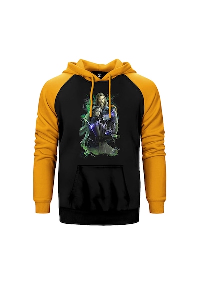 Thor Stained Banner Sarı Renk Reglan Kol Sweatshirt / Hoodie