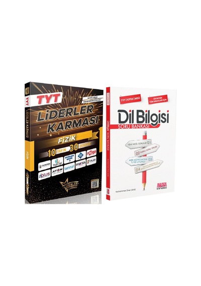 Liderler Karması Tyt Fizik 10 Yayın 30 Deneme Ve Akm Dil Bilgisi Soru Bankası Seti 2 Kitap