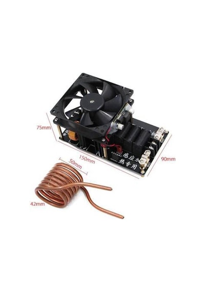 1000W 12-36V 20A ZVS İndüksiyon Isıtma Makinesi + Soğutucu Fan + Bakır Tüp