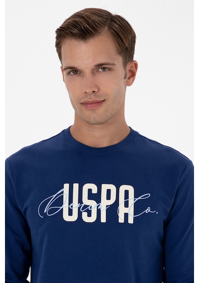 U.S. Polo Assn. Erkek Regular Fit Bisiklet Yaka İndigo İnce Sweatshirt 50315570-VR028