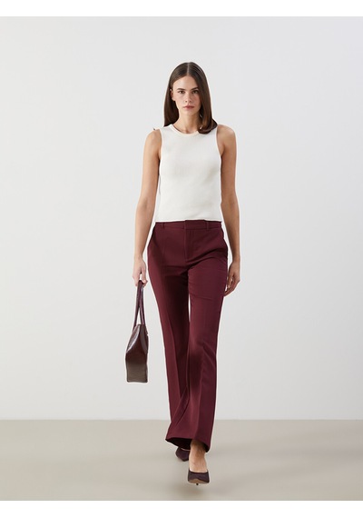 Lcw Vision Bordo Dar Fit Kadın Pantolon