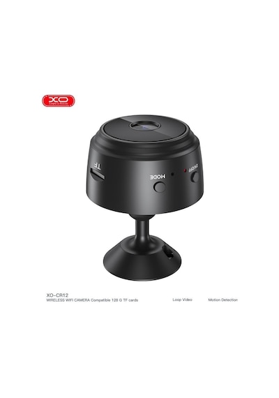 Cr12 Mini Kablosuz Wifi Kamera Net Görüntüleme İle Kompakt Gözetimli Mekan Kamerası - Gece Görüşü