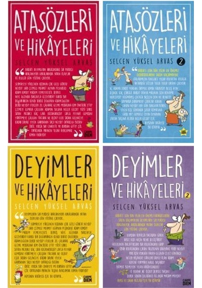 Deyimler Ve Hikayeleri + Atasözleri Ve Hikayeleri 4 Kitap Set - Selcen Yüksel Arvas