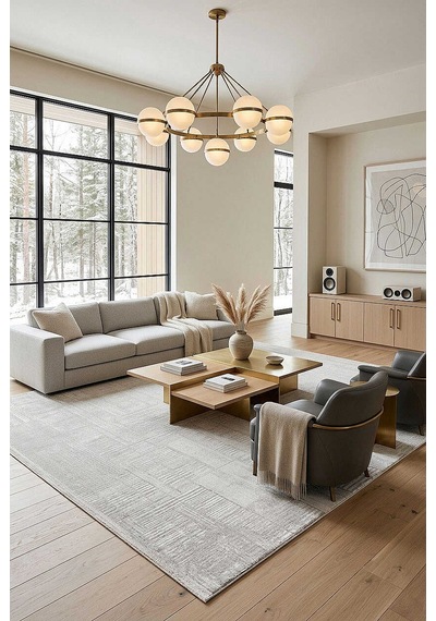 Etro Dekoratif Modern Akrilik Makine Halısı Et09 Kemik