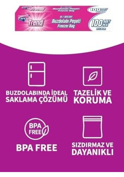 Trend Buzdolabı Poşeti Orta Boy 100 Lü
