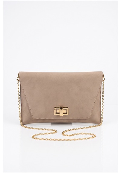 Maorı Vizon Süet Kadın Clutch Çanta