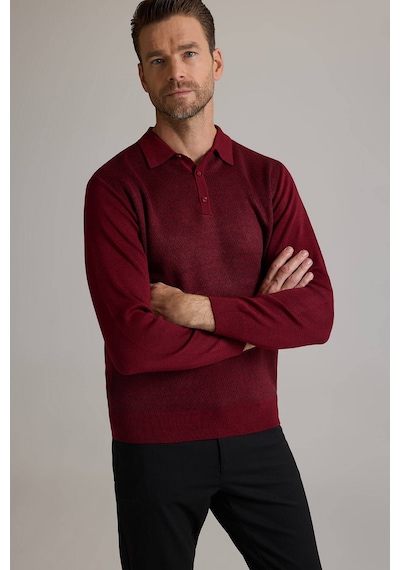 Ysf Erkek Bordo Polo Yaka Desenli Triko