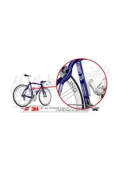 Bcy36 Reflektif Bisiklet Sticker Set Avantaj Paket Lacivert Beyaz