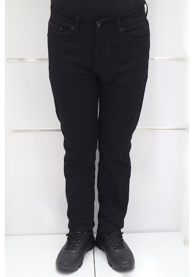 Denim Cartel Dmctekstil Erkek 974 Siyah Yüksek Bel Rahat Kesim Boru Paça Jean Pantolon