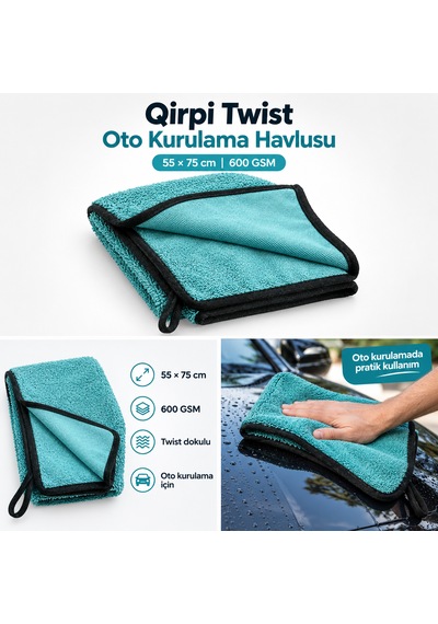 Dncclean Qirpi Twist Oto Kurulama Havlusu 55 75 600 Gsm
