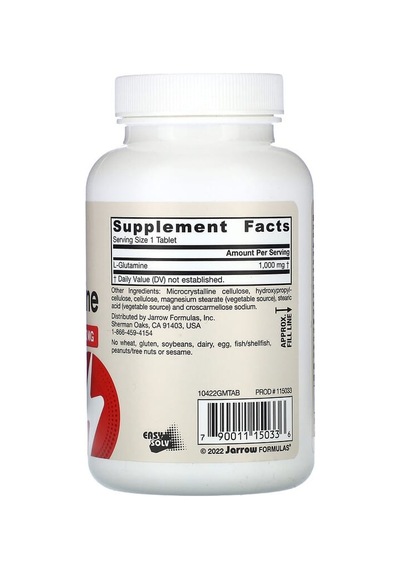 Jarrow Formulas, L-glutamine, 1,000 Mg, 100 Tablets