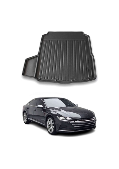 Vw Arteon Sedan 2017+ Uyumlu Araca Özel Kauçuk Tpe Bagaj Havuzu Siyah Sol Kulaklı İçin
