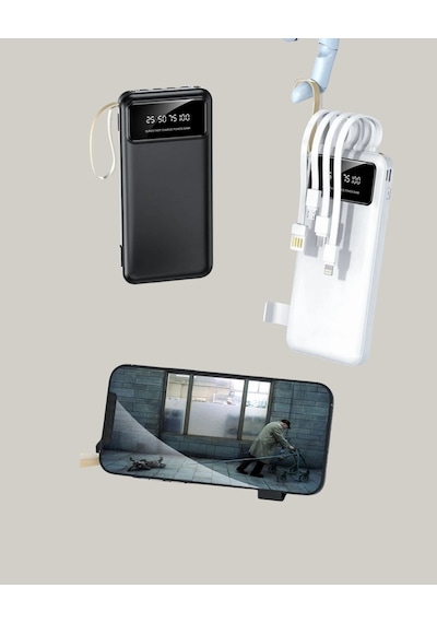 Hubrendy Tekno Taşınabilir 20.000 Mah Hızlı Şarj Powerbank 4 Çıkışlı Diğer