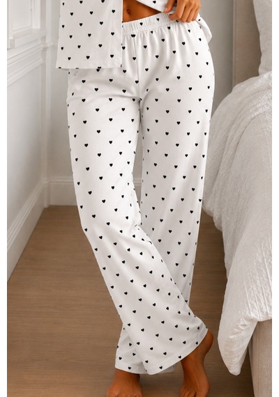 Norcia Sports Kadın Loose Kalıp Pamuklu Kar Beyaz Pijama Takımı Çok Renkli - 929322955 Çok Renkli - 929322955 Çok Renkli