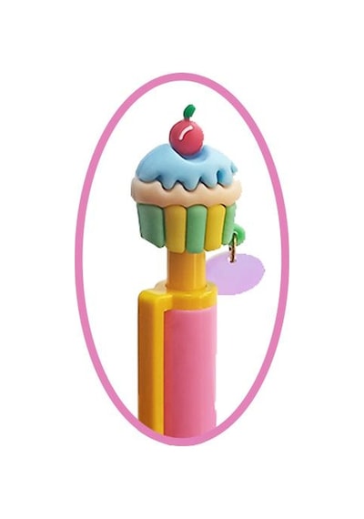 Cupcake Versatil Kalem Açık Pembe 1 Adet Pasta Kapkek Figürlü 0,7 Uçlu Kalem Hediye Kalem Sevimli Kalem